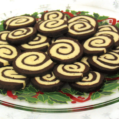 Chocolate Almond Swirl Cookies