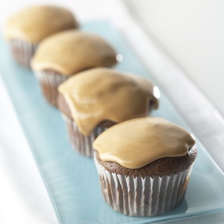 Chocolate Cupcakes with Dulce de Leche Icing