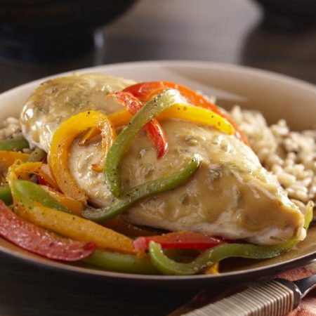 Dijon Glazed Chicken with Peppers