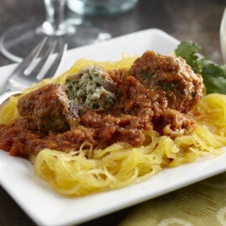Turkey Meatballs with Marinara and Spaghetti Squash Recipe